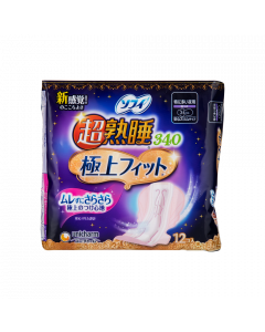 超熟睡極上輕薄貼身特長夜用護翼衛生巾 34CM 12PCS