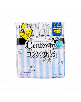 CENTER-IN 纖薄棉柔多量日用/夜用護翼衛生巾 - 無香 30.5CM 12'S